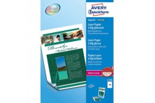 Avery - 1198 - 200 Feuilles de Papier Photo Superieur Blanc Brillant 120g/m² . A4 - Impression Laser