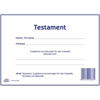 AVERY Zweckform Vordruck"Testament", 220 x 163 mm
