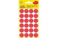 Avery zweckform pastilles, rouge, a¸18mm 96 etiquettes