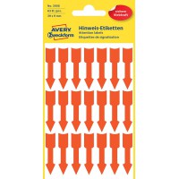 Avery Zweckform 3008 etiquettes de signalisation (63), 39 x 9 mm 3 feuilles Rouge vif