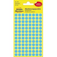 Avery Zweckform 3011 Feuilles Packs Blanc etiquettes D8 mm 416 etiquettes Bleu