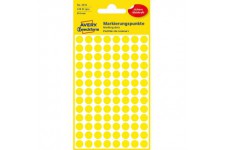 Avery Code couleur Pois, Jaune - etiquettes auto-adhesives (Jaune, Jaune, Cercle, papier, 8 mm, 416 PC (s), 104 PC (