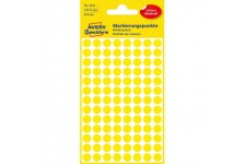 Avery Code couleur Pois, Jaune - etiquettes auto-adhesives (Jaune, Jaune, Cercle, papier, 8 mm, 416 PC (s), 104 PC (