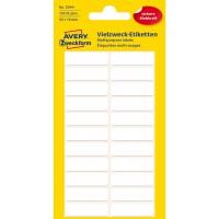 Avery Zweckform 3044 Mini d'organisation etiquettes (132 Pieces, 32 x 10 mm) 6 feuilles Blanc