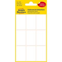 Avery Zweckform 3045 Mini d'organisation etiquettes (63 pieces, 38 x 24 mm) 7 feuilles Blanc