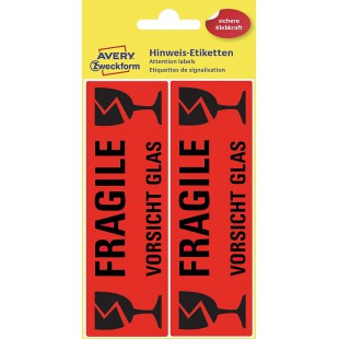 Avery Dennison etiquettes etiquettes Rouge Note 119.0 x 38 mm, Lot de 10.