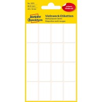 Avery Zweckform 3074 Mini d'organisation etiquettes (96 pieces, 29 x 18 mm) 6 feuilles Blanc