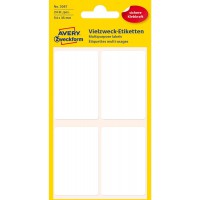 Avery Zweckform 3087 etiquette auto-collante Blanc Rectangle Permanent 24 piece(s) - etiquettes auto-collantes (Blanc, Rectangle