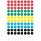 Avery Zweckform 3090 Pastilles de couleurs adhesives diametre 8 mm, 4 feuilles, 416 etiquettes, couleurs assorties