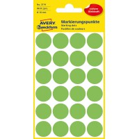 Avery Dennison Zweckform 3174 Balance CODE de pois (96 pieces Diametre 18 mm 4 feuilles vert clair