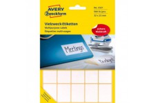 AVERY Zweckform 3321 Mini-etiquettes 560 etiquettes 560 Stuck, 32 x 23 mm Blanc.