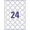 Avery Zweckform L3415-100 Paquet de 100 feuilles de 24 etiquettes rondes Ø 40 mm Blanc (Import Allemagne)
