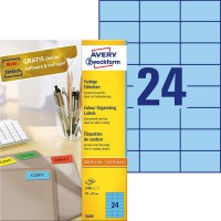 Avery - 3449 - etiquettes Sans Cadre - Bleu