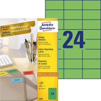 Avery - 3449 - etiquettes Sans Cadre - Vert