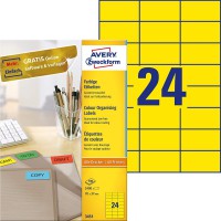 Avery - 3451 - etiquettes Sans Cadre - Jaune