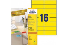 AVERY/Zweckform etiquettes, 105 x 37 mm, jaune, sans cadre