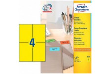 AVERY/Zweckform etiquettes, 105 x 148 mm, jaune, sans cadre