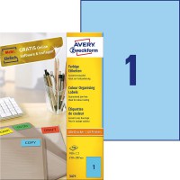Avery - 3471 - etiquettes Sans Cadre - Bleu