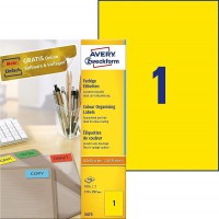 Avery - 3473 - etiquettes Sans Cadre - Jaune