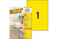 Avery - 3473 - etiquettes Sans Cadre - Jaune