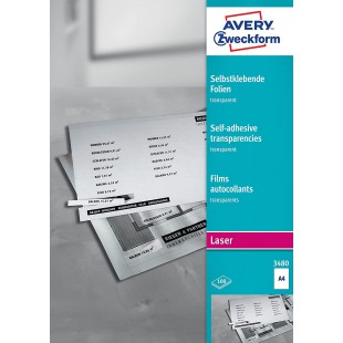 AVERY/Zweckform films A4 transparents pour imprimantes laser