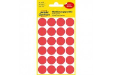 Avery Zweckform etiquette 18 mm marquage rouge point, repositionnable, 96st