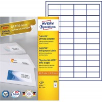 Avery Zweckform 3650 etiquettes universelles 48 x 21 mm pour imprimante laser et jet d'encre (Blanc) (Import Allemagne)