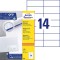 Avery Zweckform 3653 Paquet de 1400 etiquettes multiusage pour imprimantes laser et jet d'encre couleur 105 x 42,3 mm (Blanc) (I