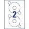 Avery 572157 Etiquettes 117x117 mm Blanc