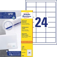 AVERY/Zweckform etiquettes, 64,6 x 33,8 mm, bord