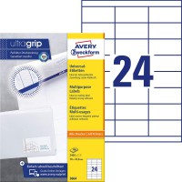 AVERY/Zweckform etiquettes, 70 x 33,8mm, bord a  tete et pied