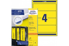 Avery Zweckform etiquettes opaques pour classeur adaptees aux imprimantes format A4 jaune
