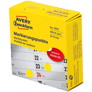 Avery Zweckform etiquette 10 mm marquage point YE, 800ST
