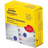 Avery Zweckform etiquette 19 mm marquage point BL, 250ST