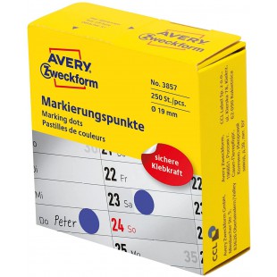 Avery Zweckform etiquette 19 mm marquage point BL, 250ST