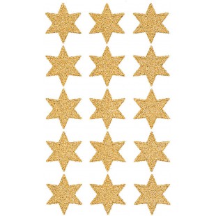 Avery Eweckform 4112 Lot de 2 planches d'autocollants d'etoiles de Noel en papier avec strass Or 30 autocollants