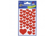 AVERY ZWECKFORM Etui 117 etiquettes stickers Coeur (3 planches 76 x 120 mm de 39)