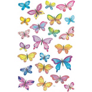 Autocollant decoratif 4400, Avery Zweckform Materiau : papier motif papillons