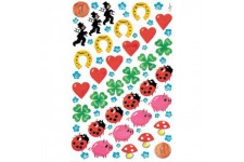 Avery zweckform creative papier autocollants 76 x 120 mm 3Bogen motif porte-bonheur