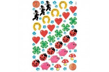 Avery zweckform creative papier autocollants 76 x 120 mm 3Bogen motif porte-bonheur