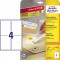 AVERY/Zweckform Stick+Lift etiquettes, 99,1x139mm, blanches