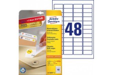 AVERY/Zweckform Stick+Lift etiquettes, 45,7x 21,2mm,blanches