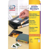 Avery Dennison Zweckform L4747REV-25 amovible Disques etiquettes pour Zip 59 x 50 mm 25 feuilles