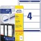 Avery Zweckform L4761-25 etiquettes pour classeur Large chemises courtes par exemple pour LEITZ Elba Mehle Bene Biella 192 x 61 