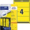 Avery Zweckform L4769-20 Lot 80 etiquettes pour classeurs 192 x 61 mm (Jaune) (Import Allemagne)