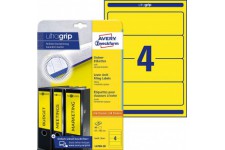 Avery Zweckform L4769-20 Lot 80 etiquettes pour classeurs 192 x 61 mm (Jaune) (Import Allemagne)