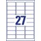 Zweckform L4784-20 Badges adhesifs Acetate de cellulose Pour congres, seminaires, conventions, etc. 63,5 x 29,6 mm 20 feuilles (