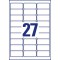 Zweckform L4784-20 Badges adhesifs Acetate de cellulose Pour congres, seminaires, conventions, etc. 63,5 x 29,6 mm 20 feuilles (
