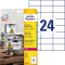 Avery Zweckform L4718-20 Outdoor Film etiquettes (A4, 480 etiquettes, resistant aux intemperies, 70 x 37 mm) 20 feuilles Blanc