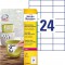 Avery Zweckform etiquette 70 x 37 mm resistant aux intemperies, WS 20blatt 480st abla£ ¶ Sbar